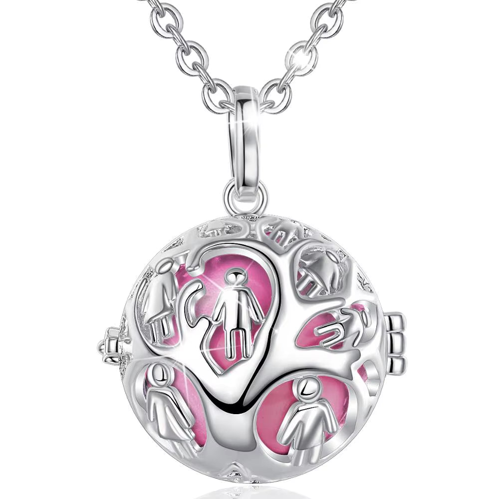 Family Tree Locket Cage Pendant Necklace 20Mm Harmony Ball Pregnant Woman Necklaces Jewelry for Baby & Pregnant Mom K370