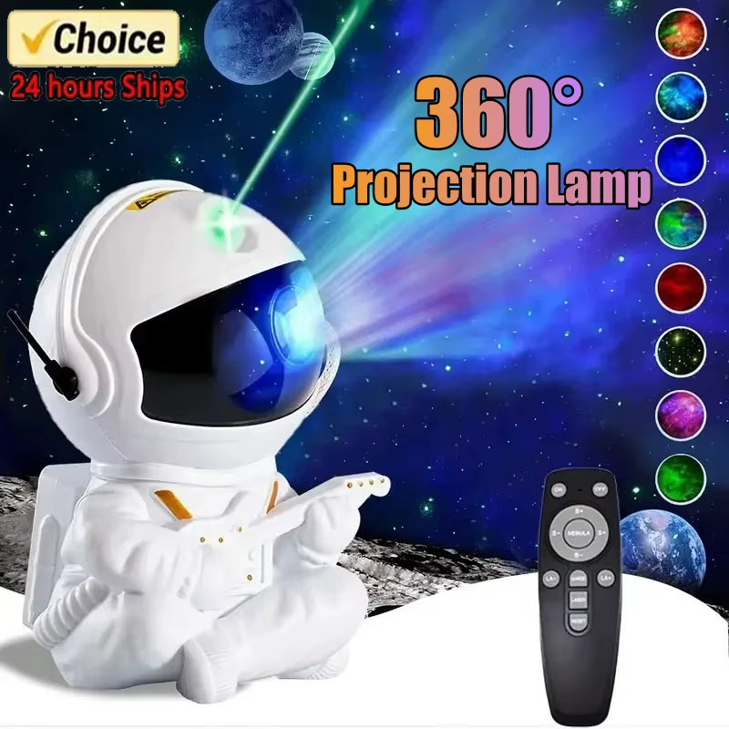 Star Projector Galaxy Night Light Astronaut Space Projector Starry Nebula Ceiling LED Lamp for Bedroom Home Decorative Kids Gift