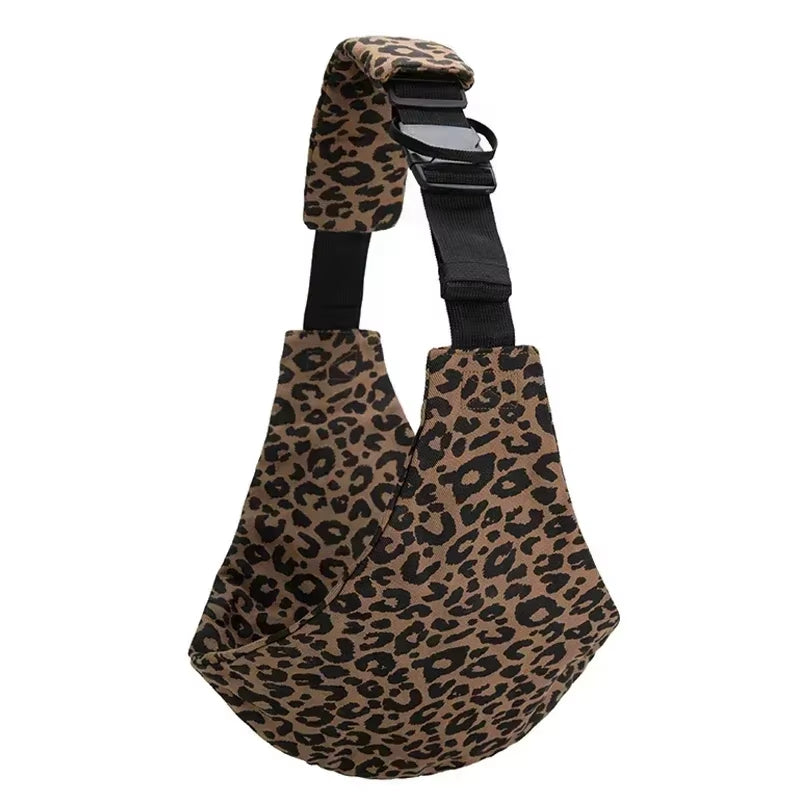 New Baby Going Out Safety Carrier Simple Leopard Pattern Portable Front Hug Type Back Baby Out of the Baby Artifact Waist Stool