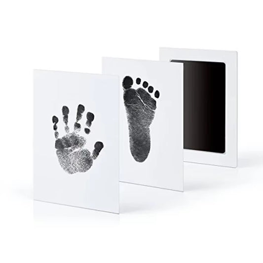 Safe Non-Toxic Baby Footprints Handprint No Touch Skin Inkless Ink Pads Kits for 0-10 Months Newborn Pet Dog Footprint Souvenir