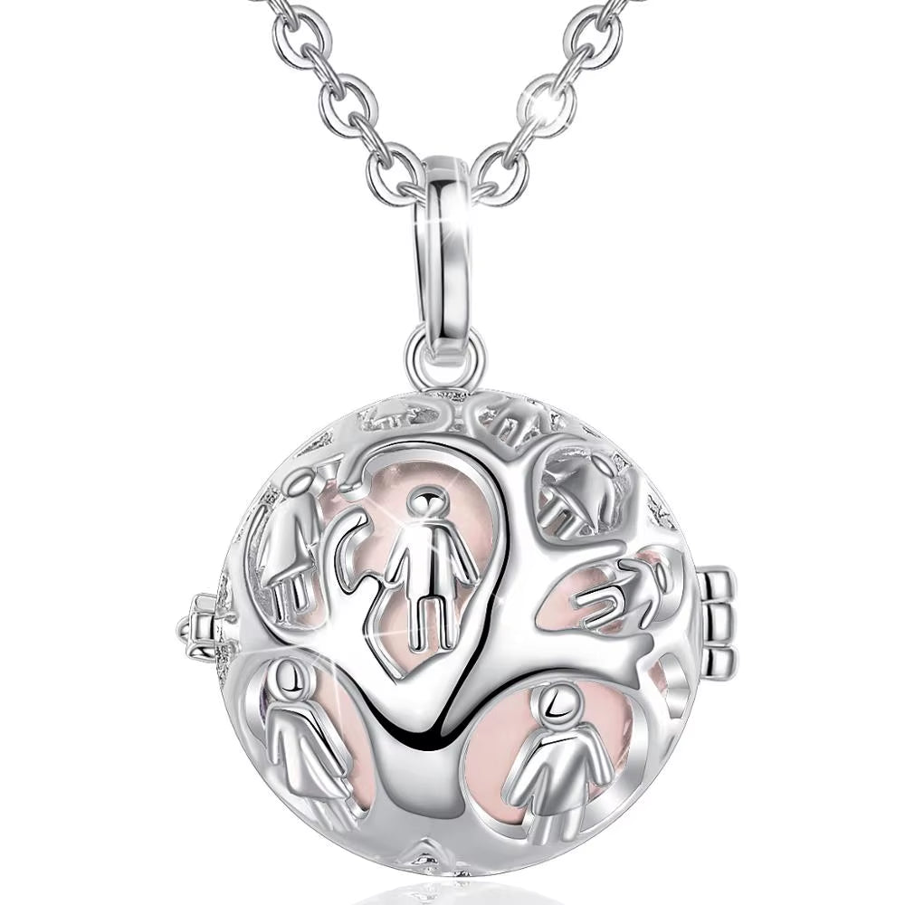 Family Tree Locket Cage Pendant Necklace 20Mm Harmony Ball Pregnant Woman Necklaces Jewelry for Baby & Pregnant Mom K370