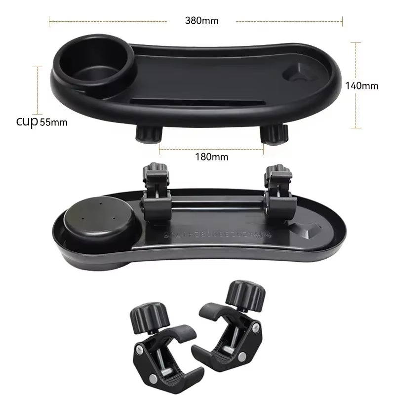 3 in 1 Baby Stroller Dinner Table Tray Phone Stand Plate Accessories Supplies for Toddler Infant Girl Boy Milk Bottle Cup Holder