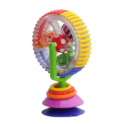 Baby Rotating Ferris Wheel Rattle with Suction Cup Early Development Rattle Toy Funny Feeding Plaything for Babies and Toddlers