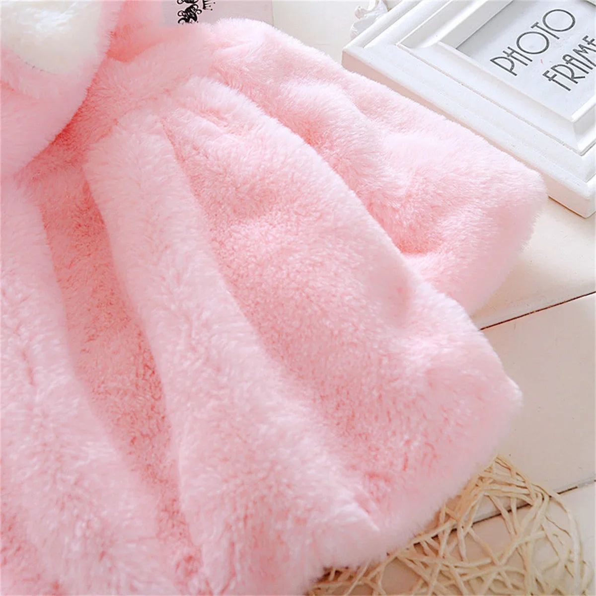 Children'S Clothing Children'S New Cape Girls Autumn and Winter Wool Sweater Shawl Baby Ear Fleece Jacket Cape