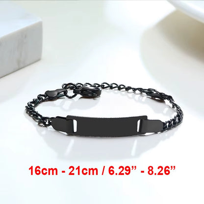 Custom Personalize Girls Name Baby Bracelet, anti Allergy Stainless Steel Chain Adjustable, Baptism Gifts to Girls Boys