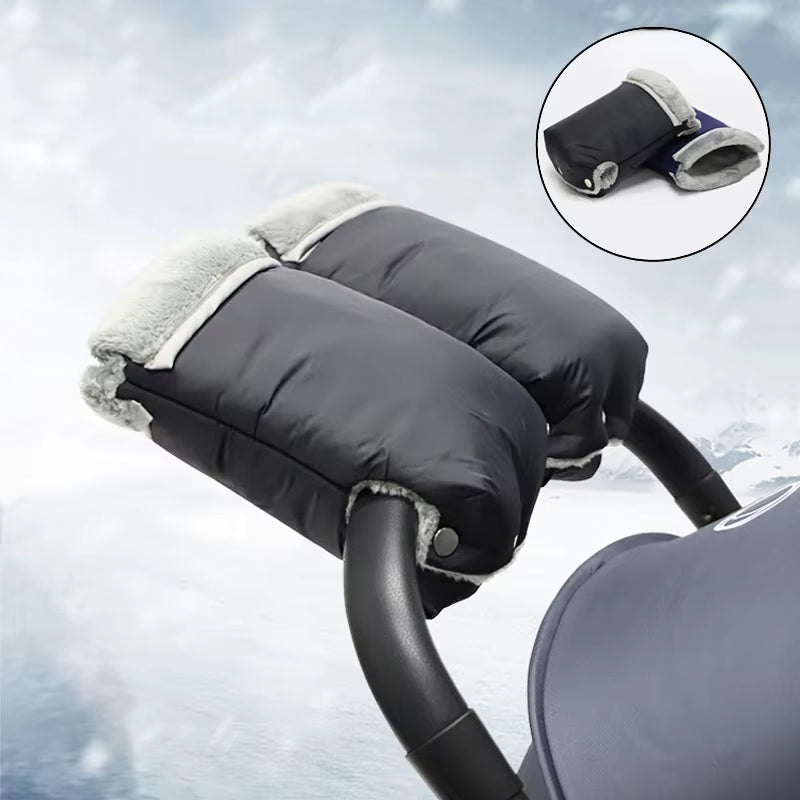 2Pcs Winter Warm Stroller Gloves Waterproof Gloves Pram Accessory Stroller Mitten Winter Warm Gloves Pram Hand Muff Mitten Baby