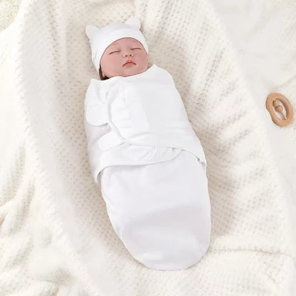 Baby Anti-Shock Swaddle Cotton Printed Wrap Spring/Summer Baby Wrap Two-Piece Baby Anti-Kick Blanket Suitable for 0-3 Months