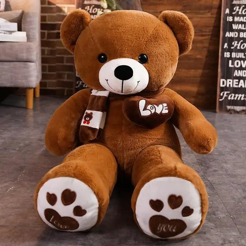 High Quality 4 Colors Teddy Bear with Scarf Stuffed Animals Bear Plush Toys Doll Pillow