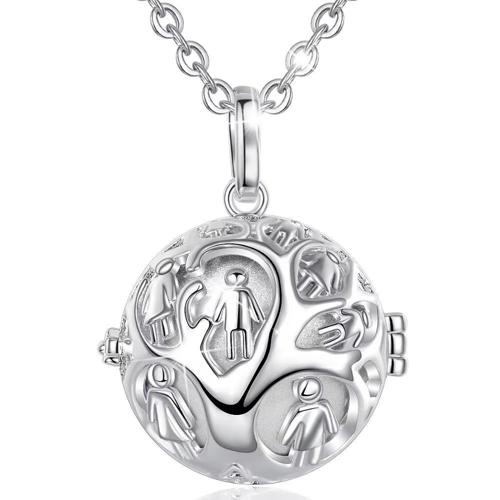 Family Tree Locket Cage Pendant Necklace 20Mm Harmony Ball Pregnant Woman Necklaces Jewelry for Baby & Pregnant Mom K370