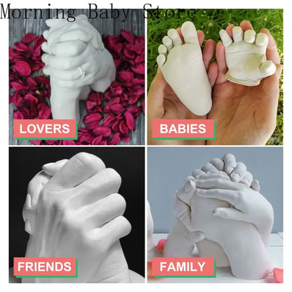 DIY Hand Foot Print Mold for Baby Souvenir Baby Plaster Mold Hand Foot Casting Kit Couples Wedding Accessories Home Decor Gifts