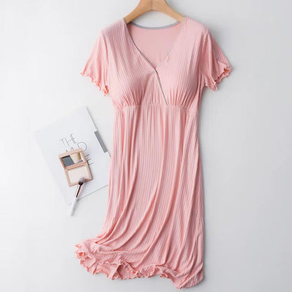 Modal Maternity Clothes Nightgowns Nursing Sleepwear 