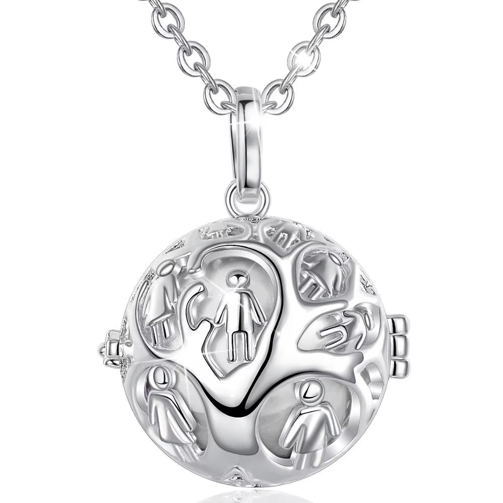 Family Tree Locket Cage Pendant Necklace 20Mm Harmony Ball Pregnant Woman Necklaces Jewelry for Baby & Pregnant Mom K370