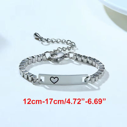 Custom Personalize Girls Name Baby Bracelet, anti Allergy Stainless Steel Chain Adjustable, Baptism Gifts to Girls Boys
