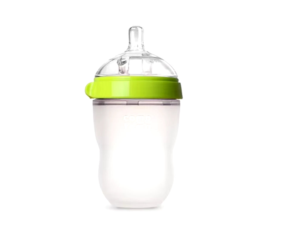 Silicone Baby Bottle Green/Pink 5 Oz and 8 Oz Baby Bottles 2 Pack BPA Free Feeding Bottle Children Kids