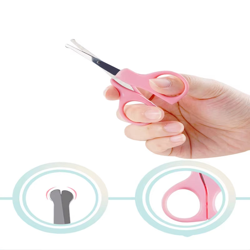 Newborn Baby Nail Scissor Baby Nail Care Tool Kid Safe Portable Nail Clipper Trimmer Tweezer with Box Children Manicure Kit