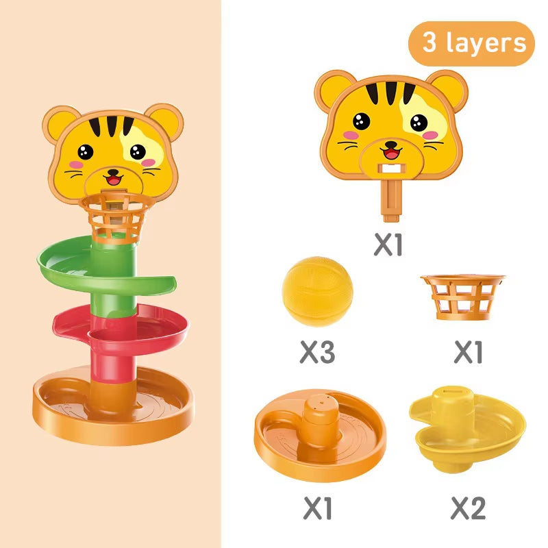 Montessori Toys Baby 0 12 24 36 Months Track Rolling Ball Push Pop Sliding Ball Early Education Toys for Kids Children Sensory