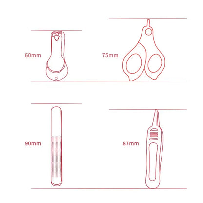 Newborn Baby Nail Scissors Baby Nail Care Tools Kids Safety Portable Nail Scissors Trimmer Tweezers with Box Kids Nail Art Set