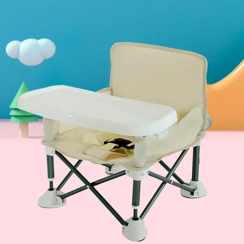 Baby Furniture Supplies Booster Seat Dining Chair Portable Travel Folding Kids with Feeding Chair Outdoor Beach Seat