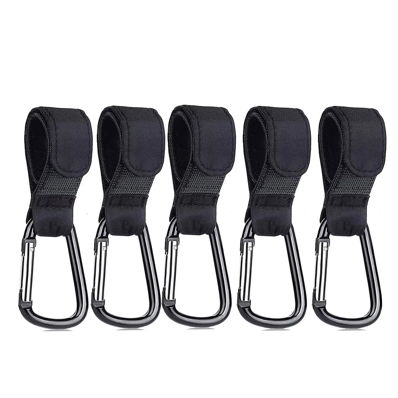 1-10Pcs Stroller Hooks Buckles Clip Aluminum Alloy Carabiner Cart Organizer Diaper Bag Shopping Pram Hook Buckle Stroller Hanger