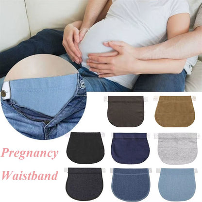 1Pc Women Adjustable Elastic Maternity Pregnancy Waistband Belt Waist Extender Clothing Pants for Pregnant Sewing Accessories