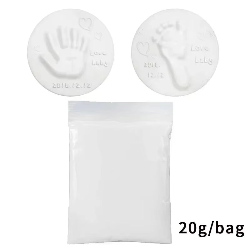 20/40G Baby DIY Hand and Footprint Soft Clay Fluffy Material, Baby Handprint Imprint and Foot Print Mud, Handprint Fingerprint