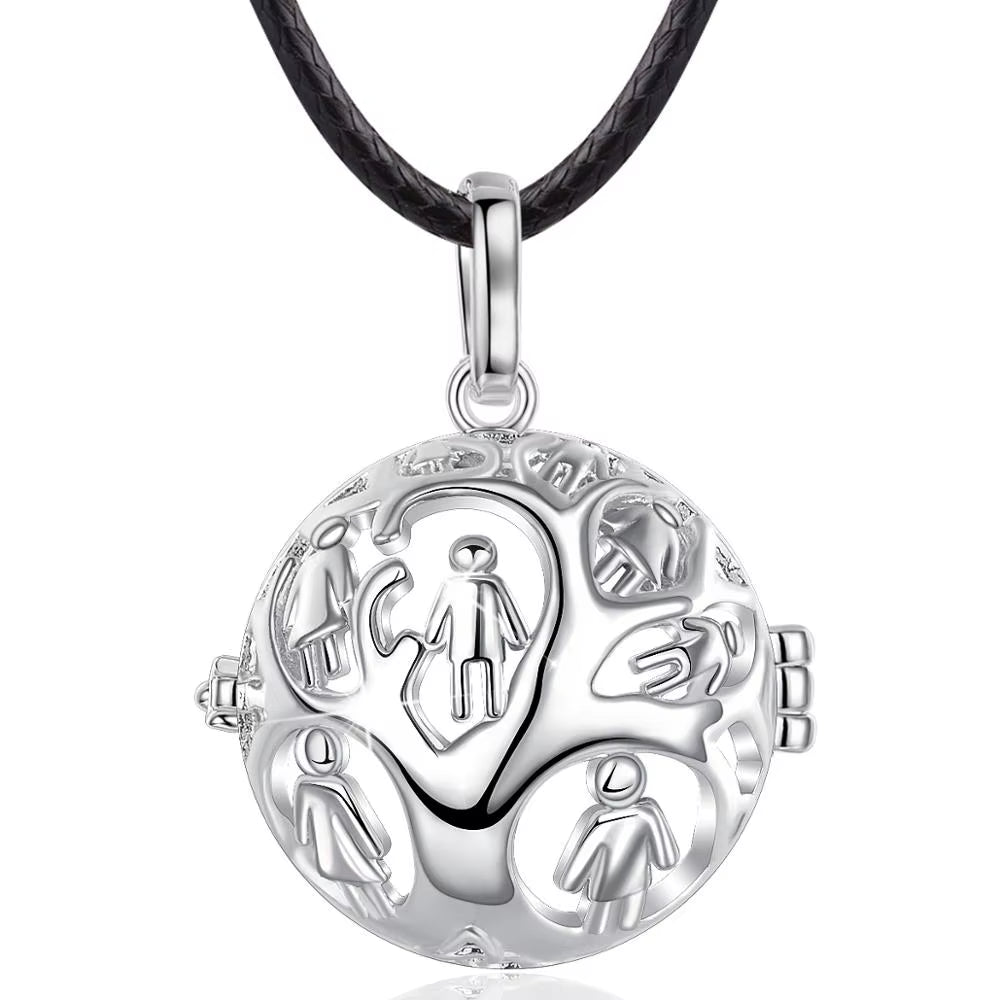 Family Tree Locket Cage Pendant Necklace 20Mm Harmony Ball Pregnant Woman Necklaces Jewelry for Baby & Pregnant Mom K370