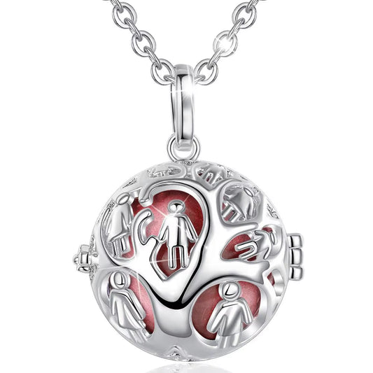 Family Tree Locket Cage Pendant Necklace 20Mm Harmony Ball Pregnant Woman Necklaces Jewelry for Baby & Pregnant Mom K370