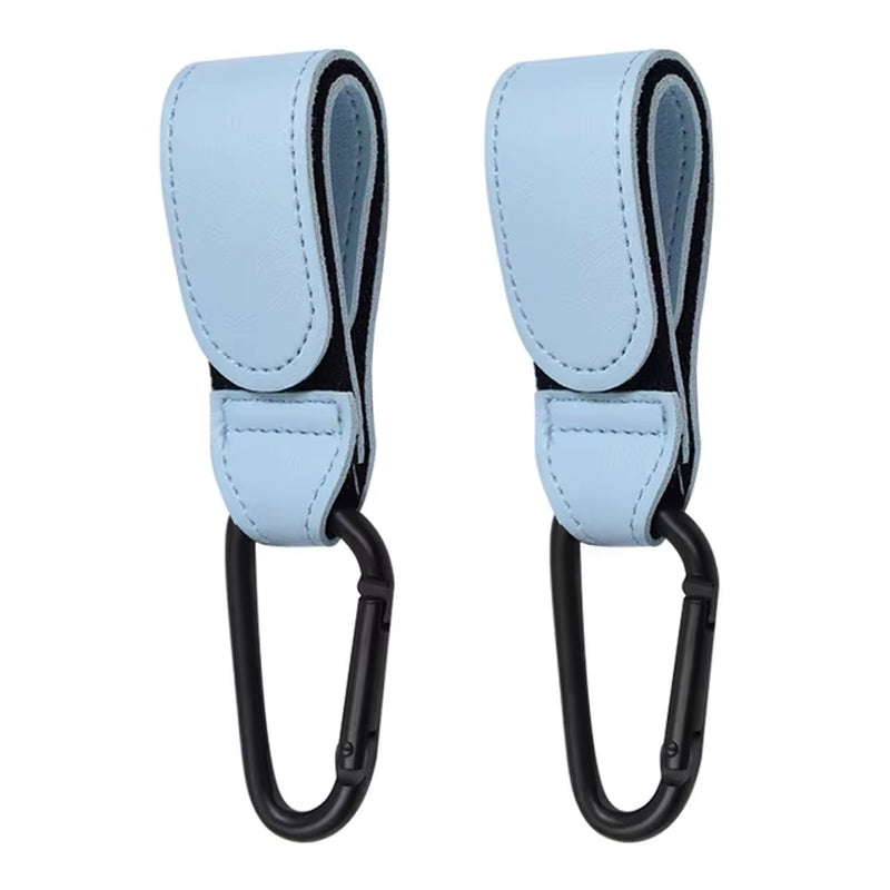 PU Leather Baby Bag Stroller Hook Pram Cart Organizer 360 Degree Rotatable Hook High-Quality 