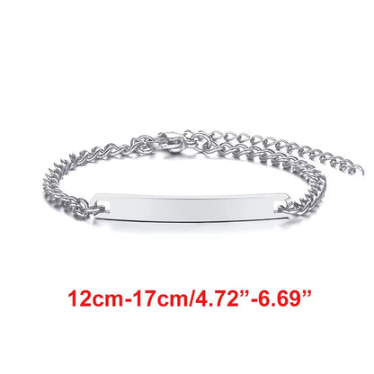 Custom Personalize Girls Name Baby Bracelet, anti Allergy Stainless Steel Chain Adjustable, Baptism Gifts to Girls Boys
