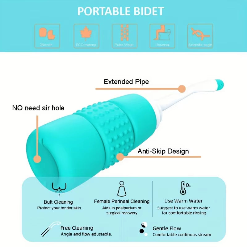 Portable Bidet Squeeze Momwasher Bottle Shower-Travel Bidet Toilet Bottle for Adult Women,Postpartum Care,Hemorrhoids,Moms,Baby