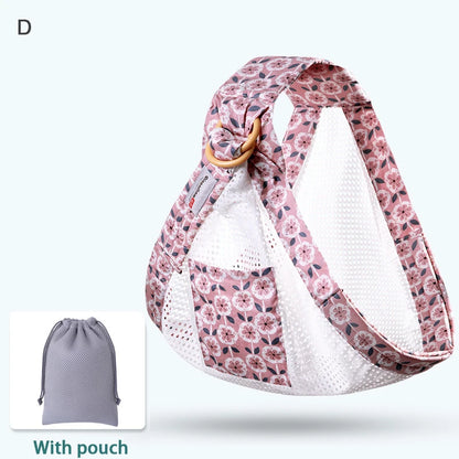 Baby Wrap Newborn Sling Dual Use Infant Nursing Cover Carrier Mesh Fabric Breastfeeding Carriers up to 130 Lbs (0-36M)