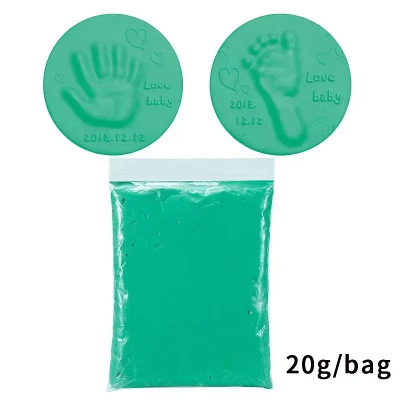 20/40G Baby DIY Hand and Footprint Soft Clay Fluffy Material, Baby Handprint Imprint and Foot Print Mud, Handprint Fingerprint