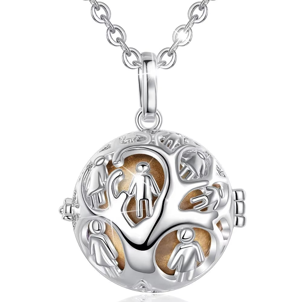 Family Tree Locket Cage Pendant Necklace 20Mm Harmony Ball Pregnant Woman Necklaces Jewelry for Baby & Pregnant Mom K370