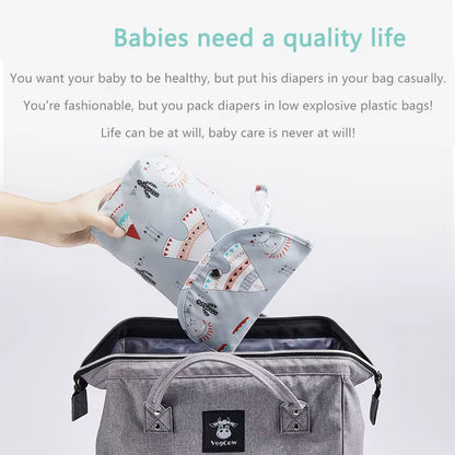 Baby Diaper Bag Newborn Diaper Storage Bag Organizer Waterproof Portable Travel Outdoor Storage Nappy Carry Pack Stroller Pocket