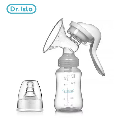 Dr.Isla Breast Pump Manual Suction Milk Pump Feeding Breasts Pumps Milk Bottle Sucking Postpartum Supplies BPA Free