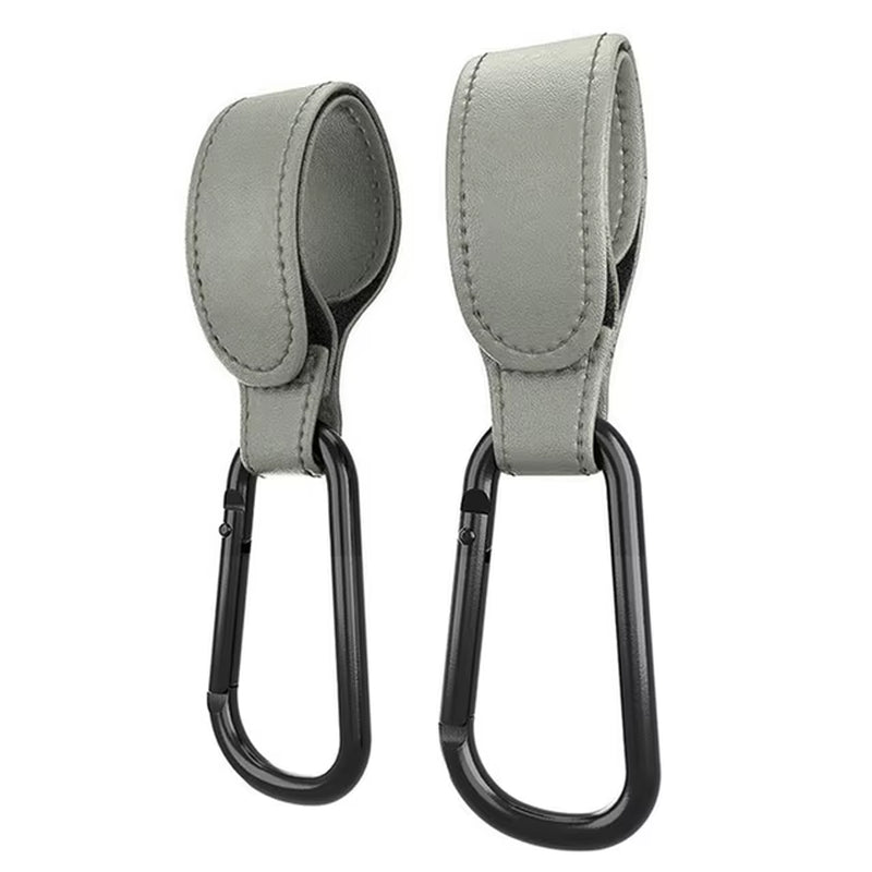 PU Leather Baby Bag Stroller Hook Pram Cart Organizer 360 Degree Rotatable Hook High-Quality 