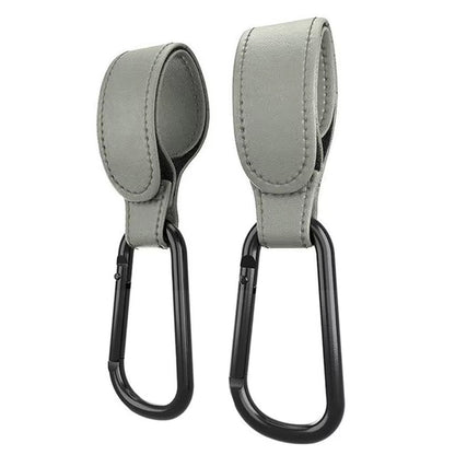 PU Leather Baby Bag Stroller Hook Pram Cart Organizer 360 Degree Rotatable Hook High-Quality 
