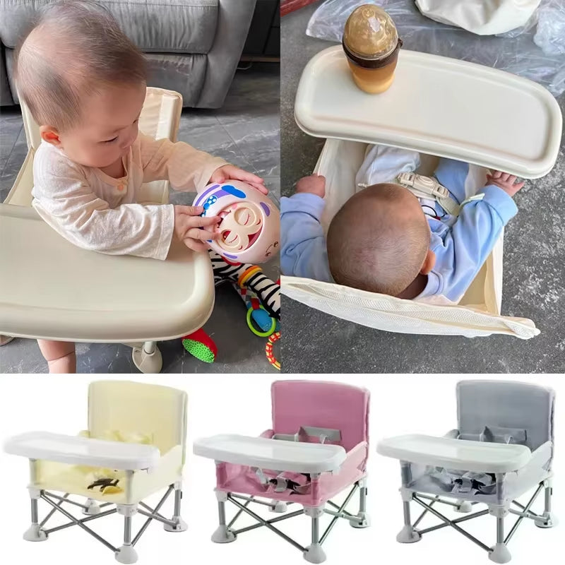 Baby Furniture Supplies Booster Seat Dining Chair Portable Travel Folding Kids with Feeding Chair Outdoor Beach Seat