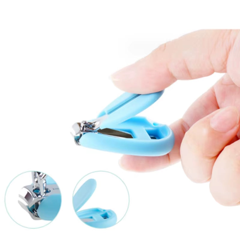 Newborn Baby Nail Scissor Baby Nail Care Tool Kid Safe Portable Nail Clipper Trimmer Tweezer with Box Children Manicure Kit