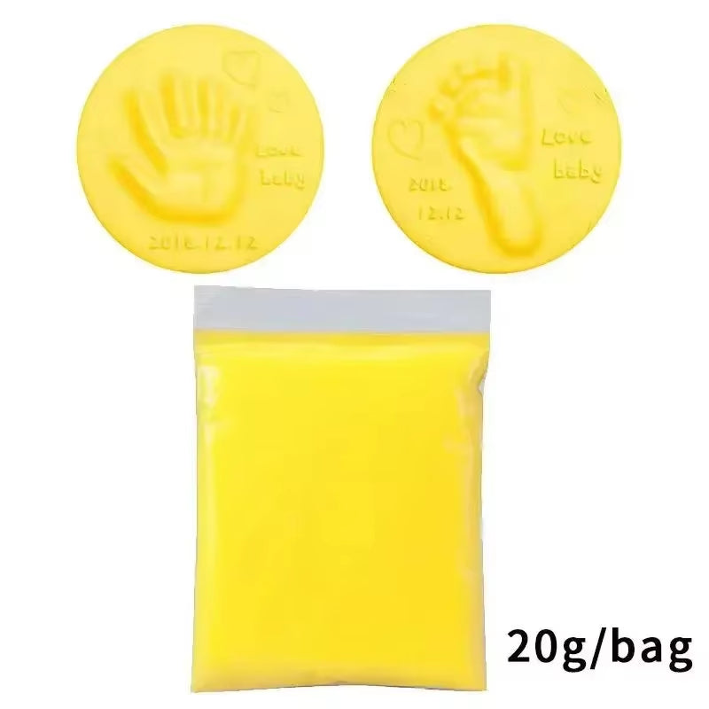 20/40G Baby DIY Hand and Footprint Soft Clay Fluffy Material, Baby Handprint Imprint and Foot Print Mud, Handprint Fingerprint