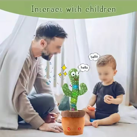 Dancing Talking Cactus Toy Singing Mimicking Recording Repeating What You Say Sunny Cactus